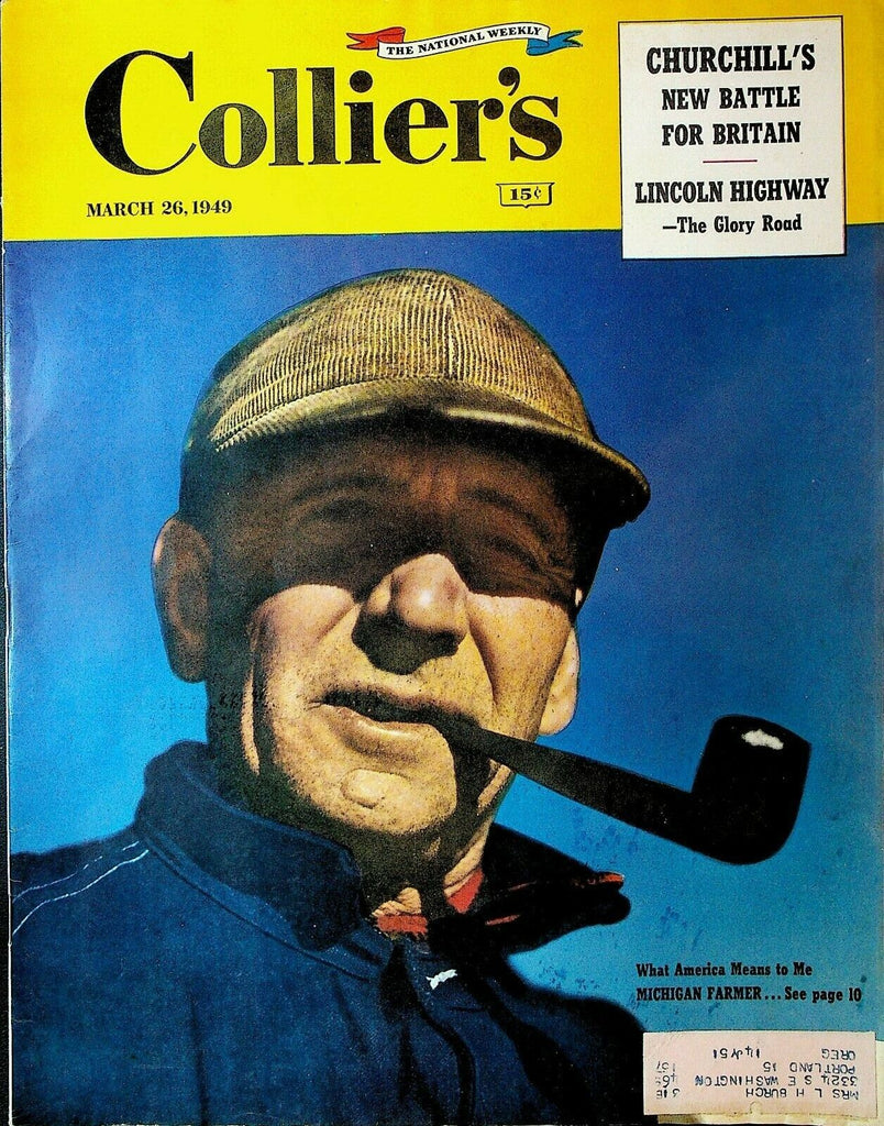Collier's Magazine March 26 1949 Lionel Barrymore Russell Calkins Frank Yerby