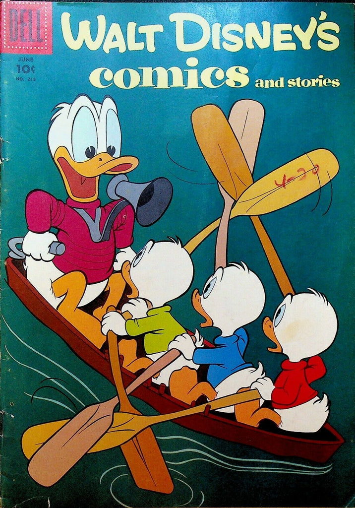Walt Disney's Comics & Stories 213 Dell Comics 1958 Rowboat Donald Duck