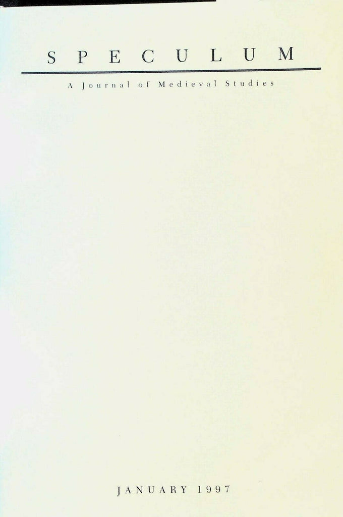 Speculum Journal of Medieval Studies January 1997 Early Medieval Diet Nutrition