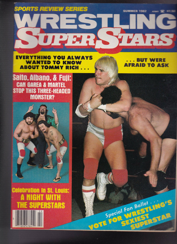Wrestling Superstars Magazine Tommy Rich Lou Albano Saito Fuji Summer 1982
