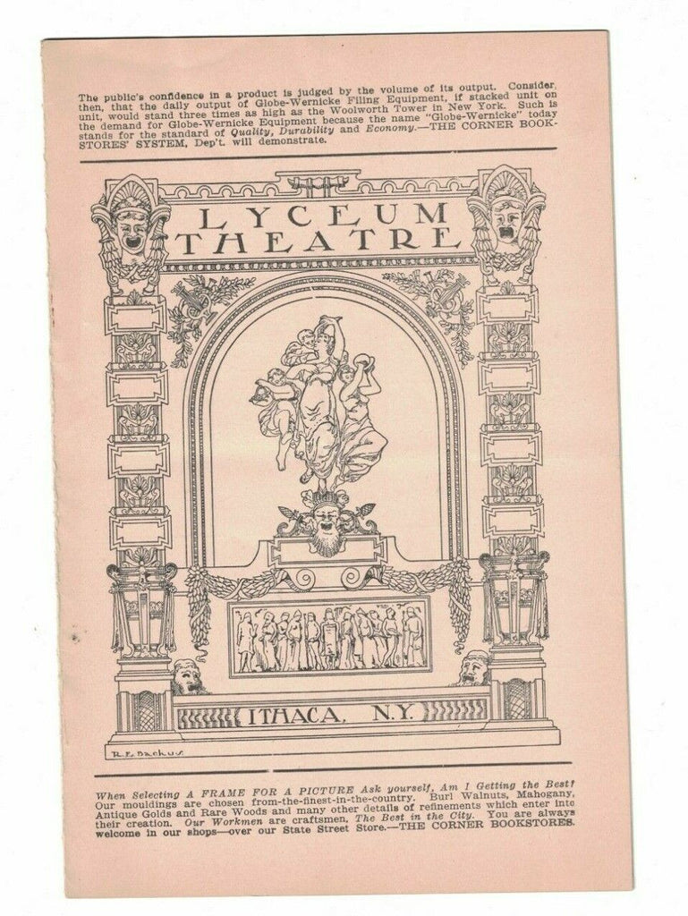 Suki Program Lyceum Theatre Ithaca NY April 24 1916 Ann Murdock Tom Wise