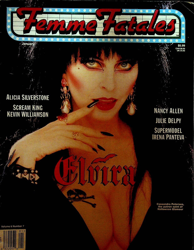 Femme Fatales Magazine January 1998 Elvira Cassandra Petersen Alicia Silverstone