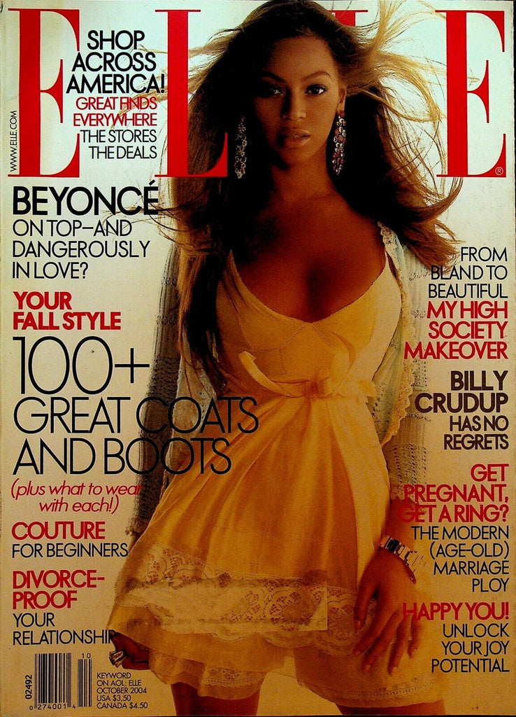 Elle Magazine October 2004 Beyonce Billy Crudup John Kerry