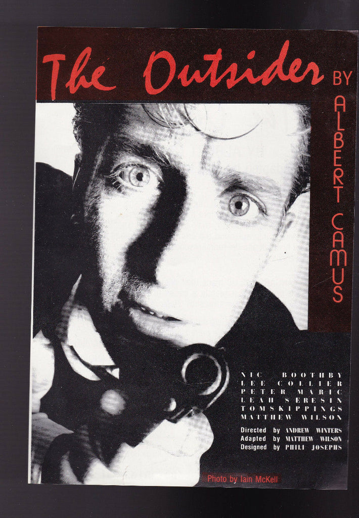 The Outsiders by Albert Camus Kangaroo Club Theatre Company Ad Sheet