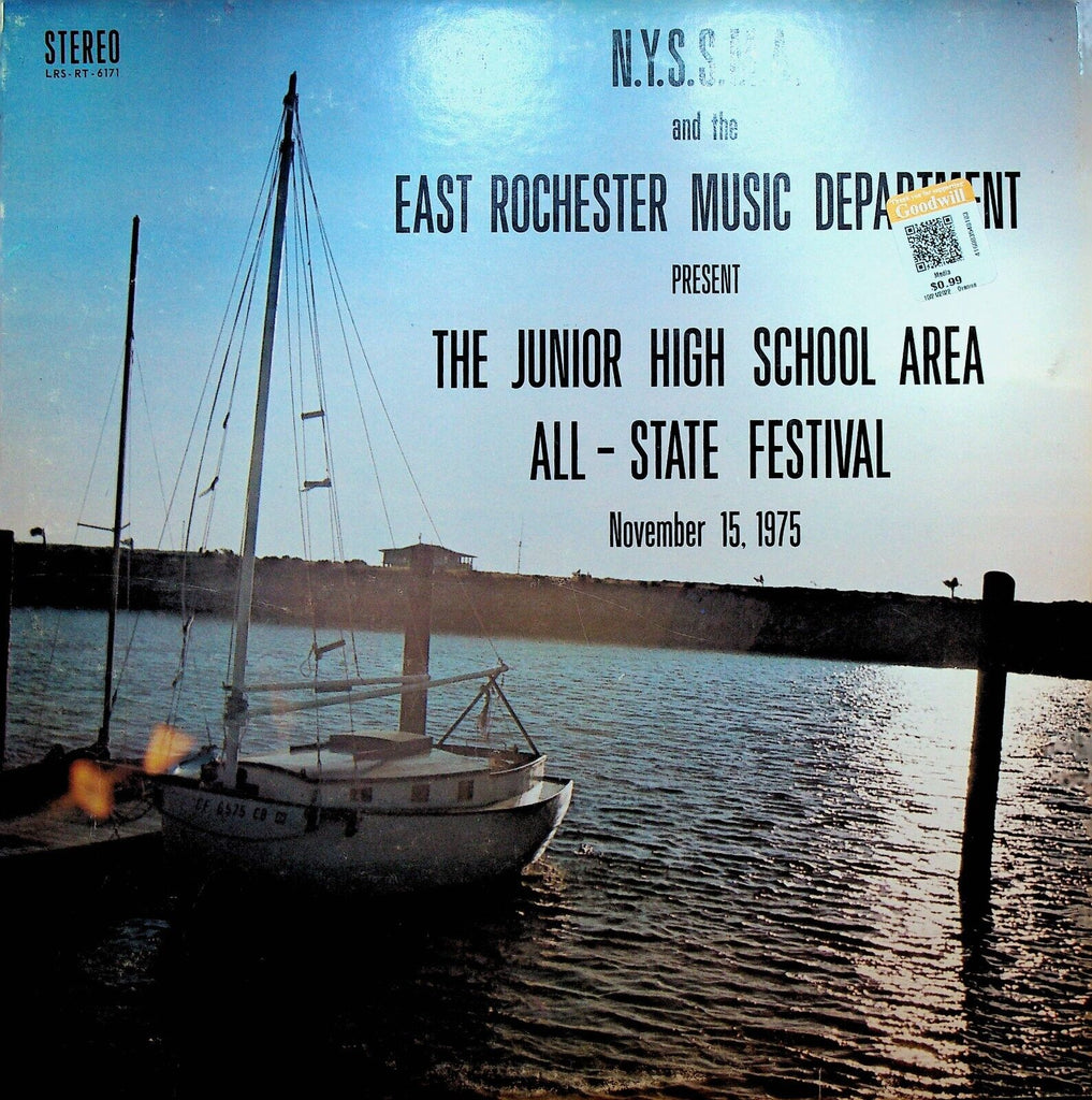 Junior High School Area All-State Festival 1975 East Rochester NY Vinyl LP Album