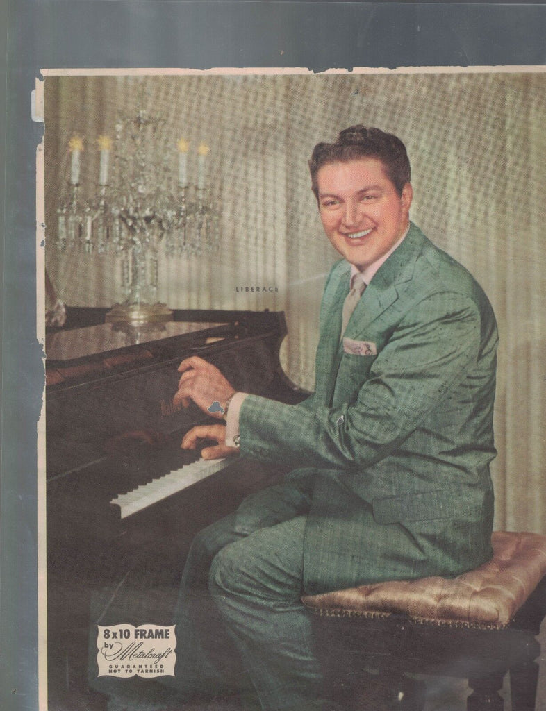 Liberace at the Piano 8x10 Metalcraft Ad Sheet