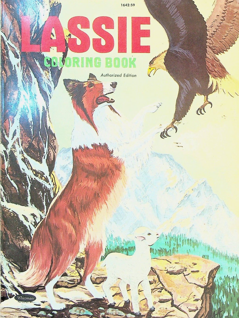 Lassie Coloring Book #1642 Whitman 1969