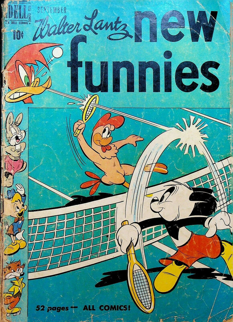 New Funnies 163 Dell Comics 1950 Woody Woodpecker Andy Panda Tennis