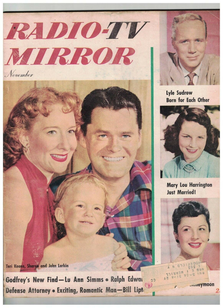 Radio TV Mirror November 1952 John Larkin Teri Keane Lyle Sudrow Robin Morgan