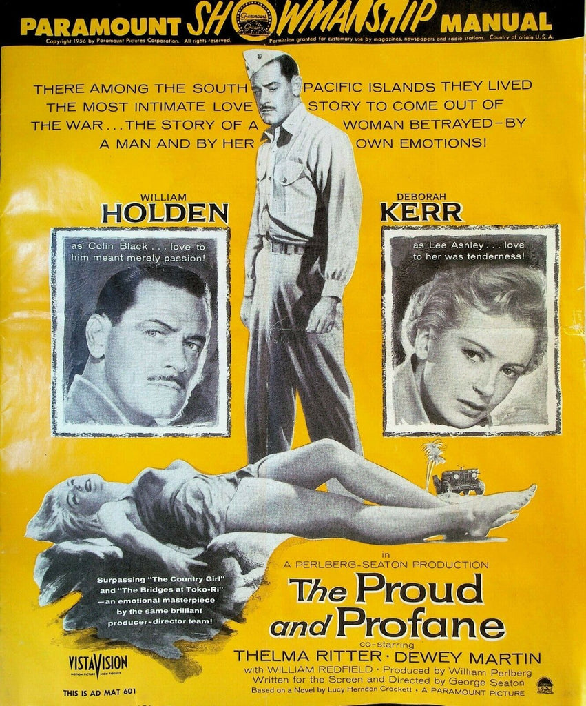 The Proud and Profane Paramount Showmanship Manual William Holden Deborah Kerr