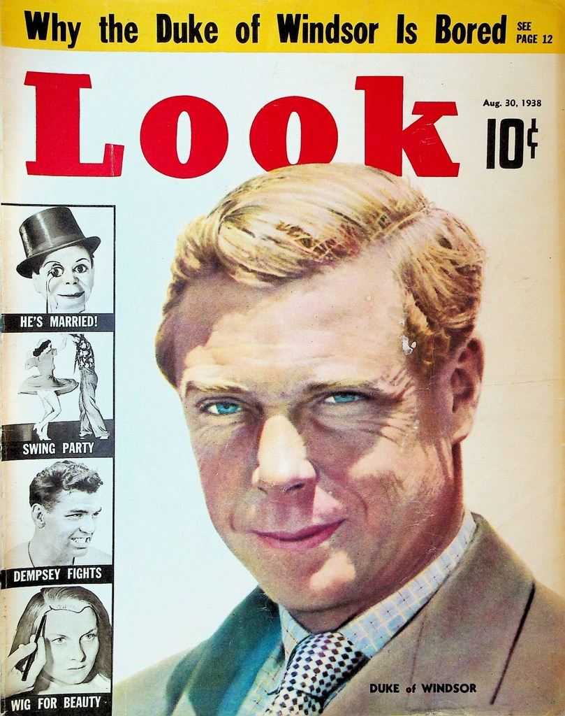 Look Magazine August 30 1938 Duke of Windsor Charlie McCarthy Jack Dempsey