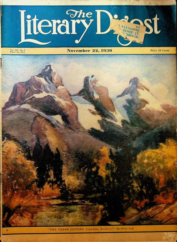 Literary Digest November 22 1930 Al Capone Gene Tunney Karl Landsteiner