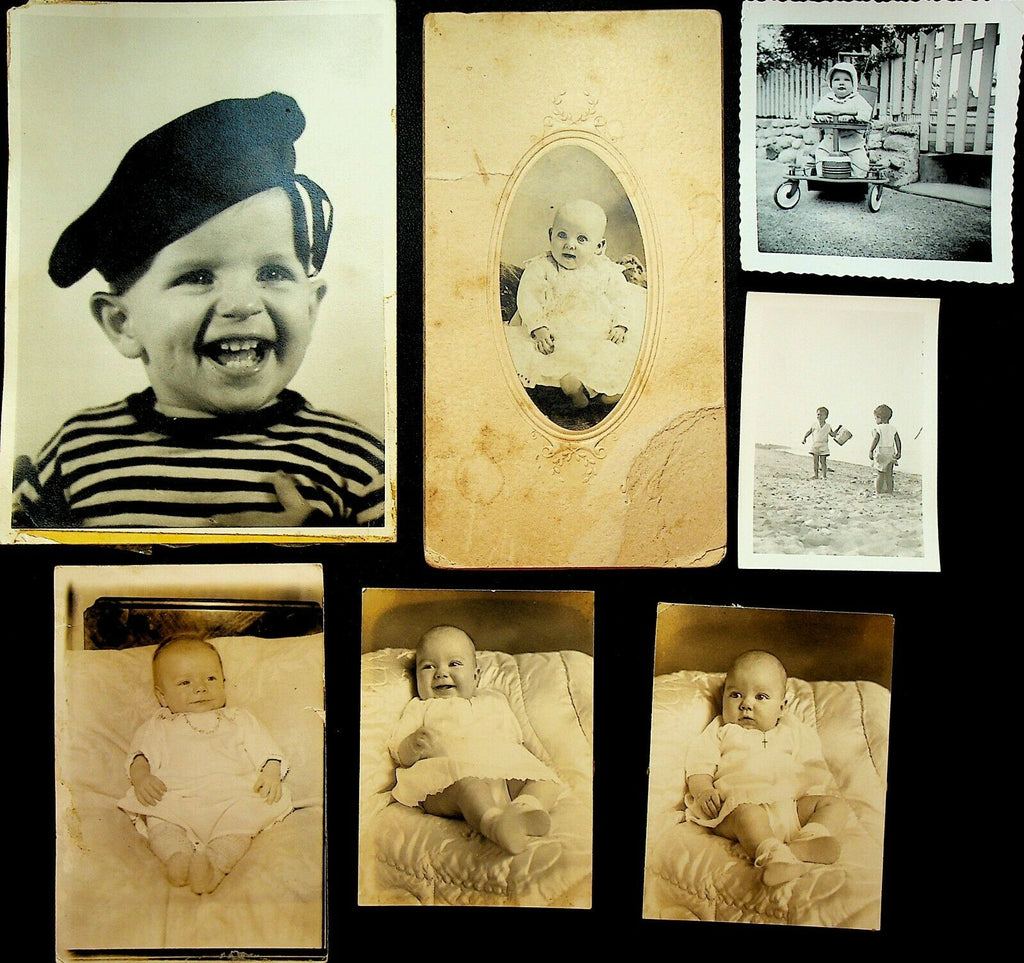 Baby Infant Children Picture Lot of 16 Adorable Kids Pedal Car Christmas Ball