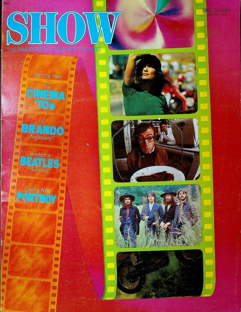 Show Magazine January 1970 The Beatles Marlon Brando Laruen Hutton John Huston