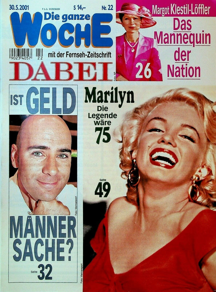 Die Ganze Woche May 30 2001 Marilyn Monroe Erjos Ramazzotti