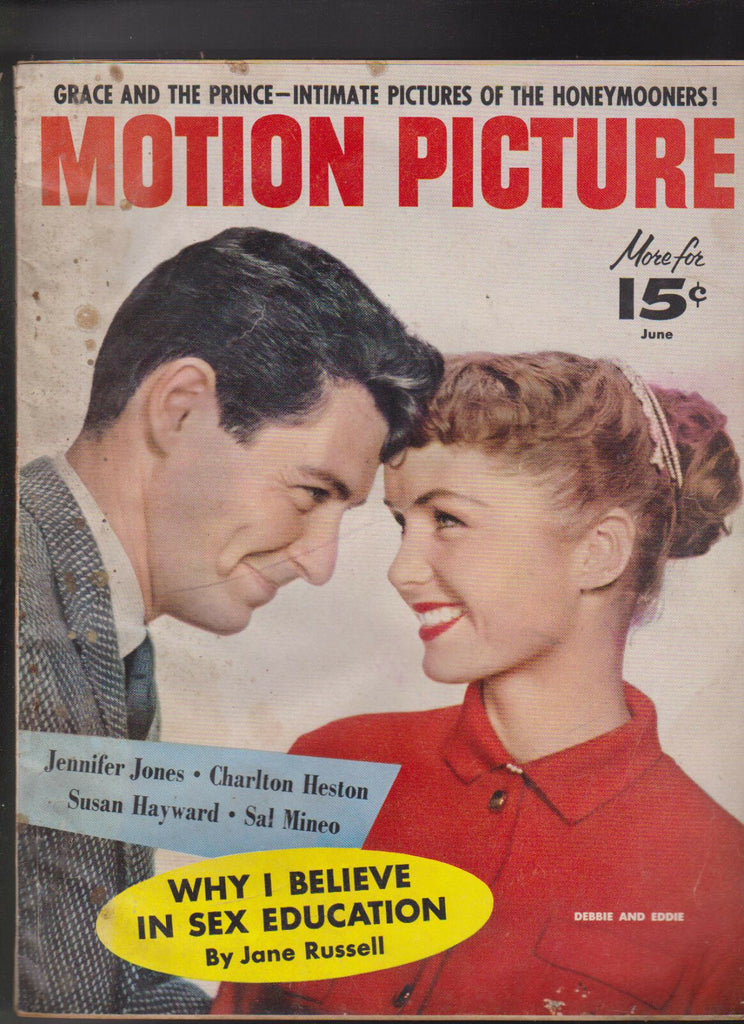 Motion Picture Magazine June 1956 Debbie Reynolds Charlton Heston Jane Russell