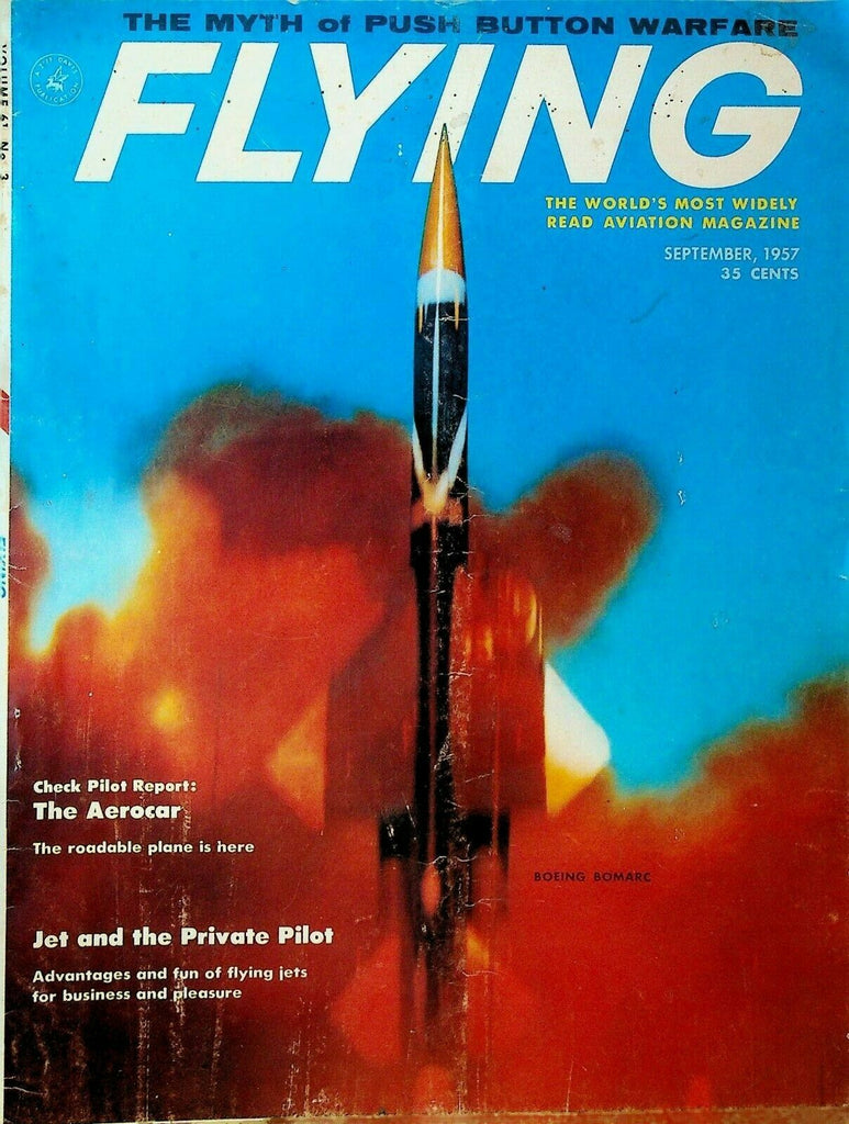 Flying Magazine September 1957 Boeing Bomarc Paul Harvey Jets Private Pilots