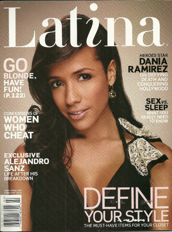 Latina Magazine Alejandro Sanz DANIA RAMIREZ February 2008