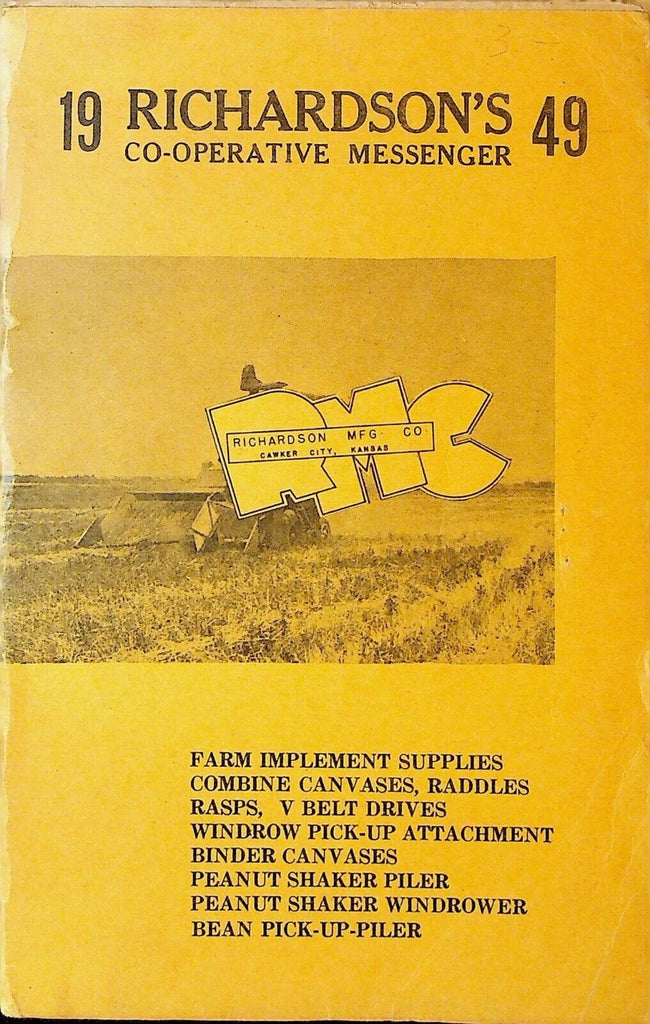 Richardson's Mfg Cawker City Kansas Co-Operative Messenger Farm Supplies 1949