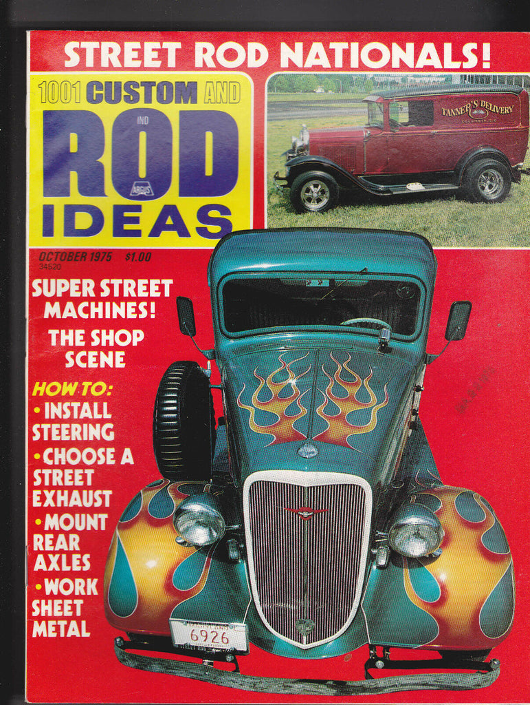 1001 Custom & Rod Ideas Magazine Street Rod Nationals October 1975 Free US S/H