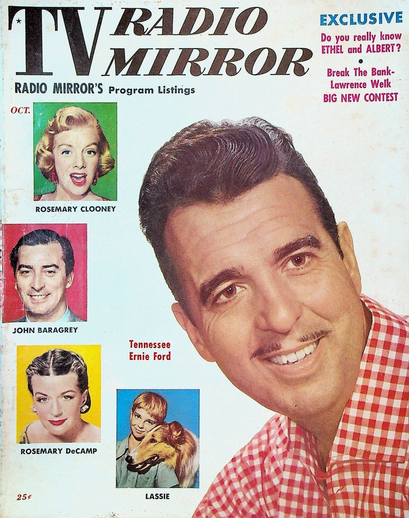 Radio TV Mirror October 1955 Tennessee Ernie Ford Rosemary Clooney Lassie
