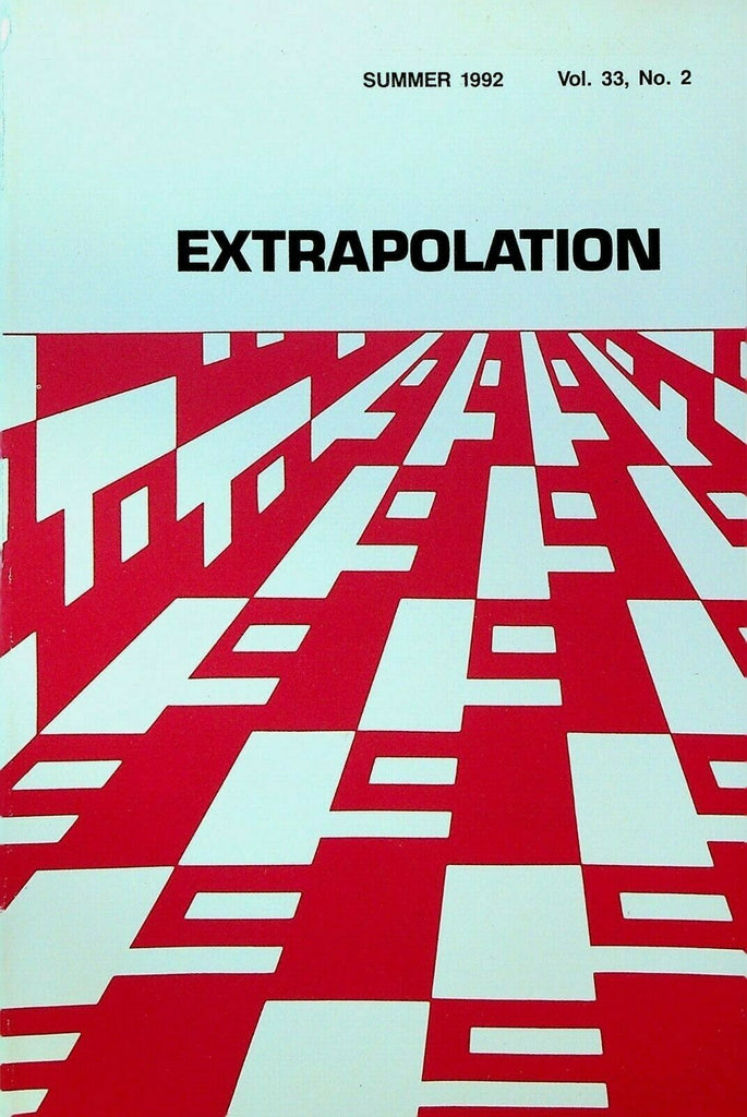 Extrapolation Science Fiction Summer 1992 Bram Stroker Dracula Frankenstein