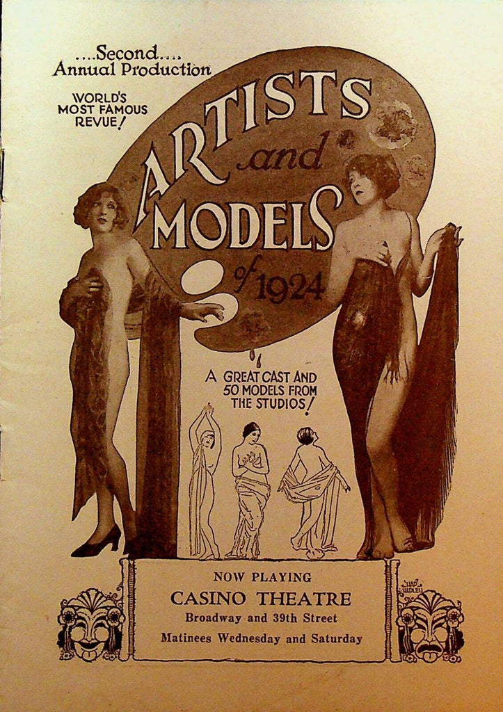 New York City 1924 Broadway Plays Ad Booklet Artists & Models Sky High
