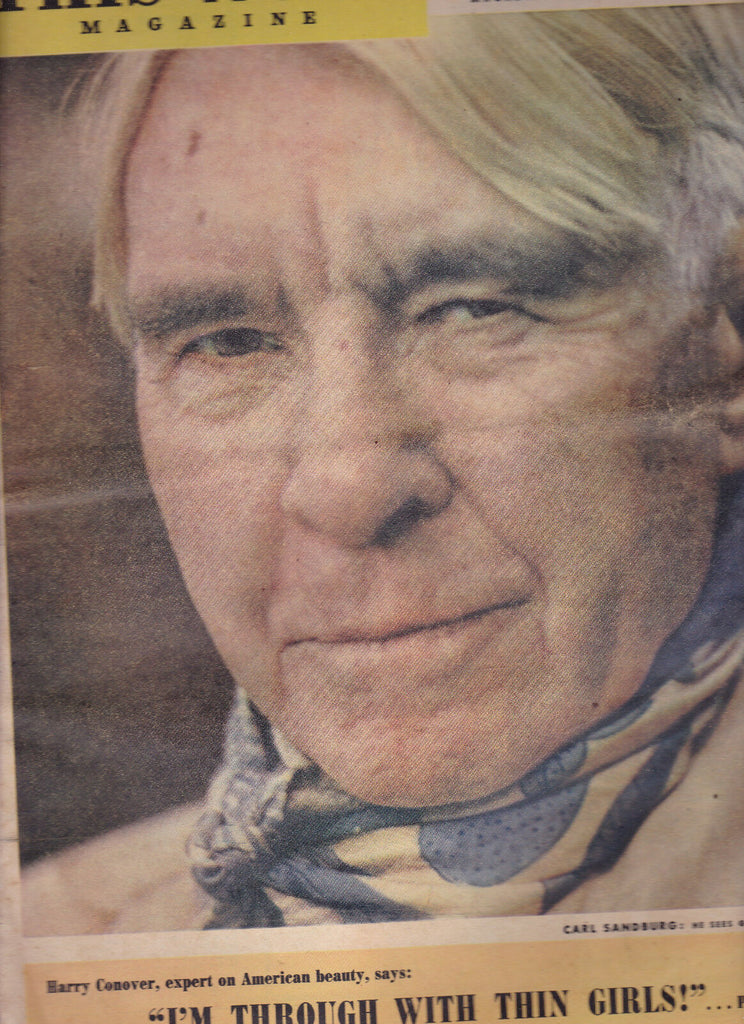 This Week Magazine Carl Sandburg January 4 1953 Emil Kerofsky Daredevil Rider
