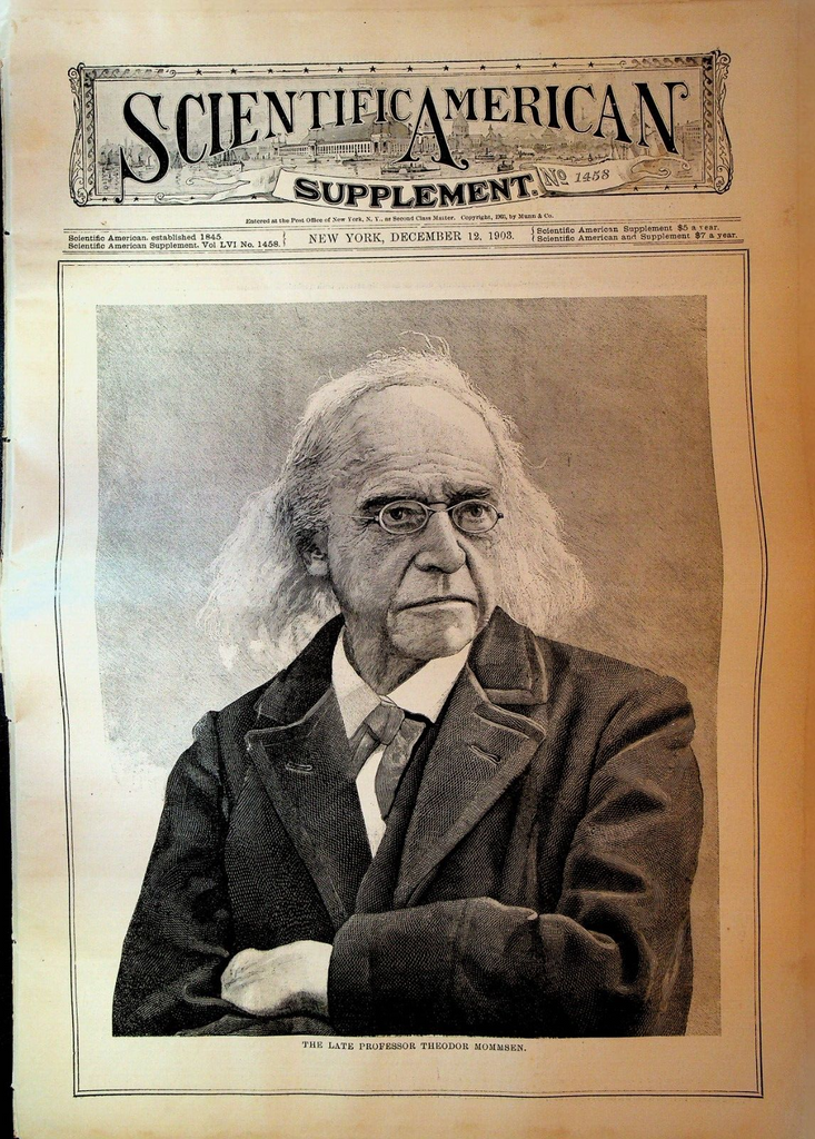 Scientific American Supplement December 12 1903 Theodor Mommsen Mexico US Army