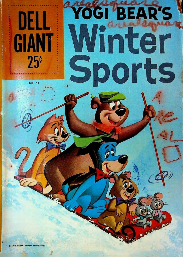 Yogi Bear's Winter Sports Dell Giant 41 1961 Comic Book Sledding