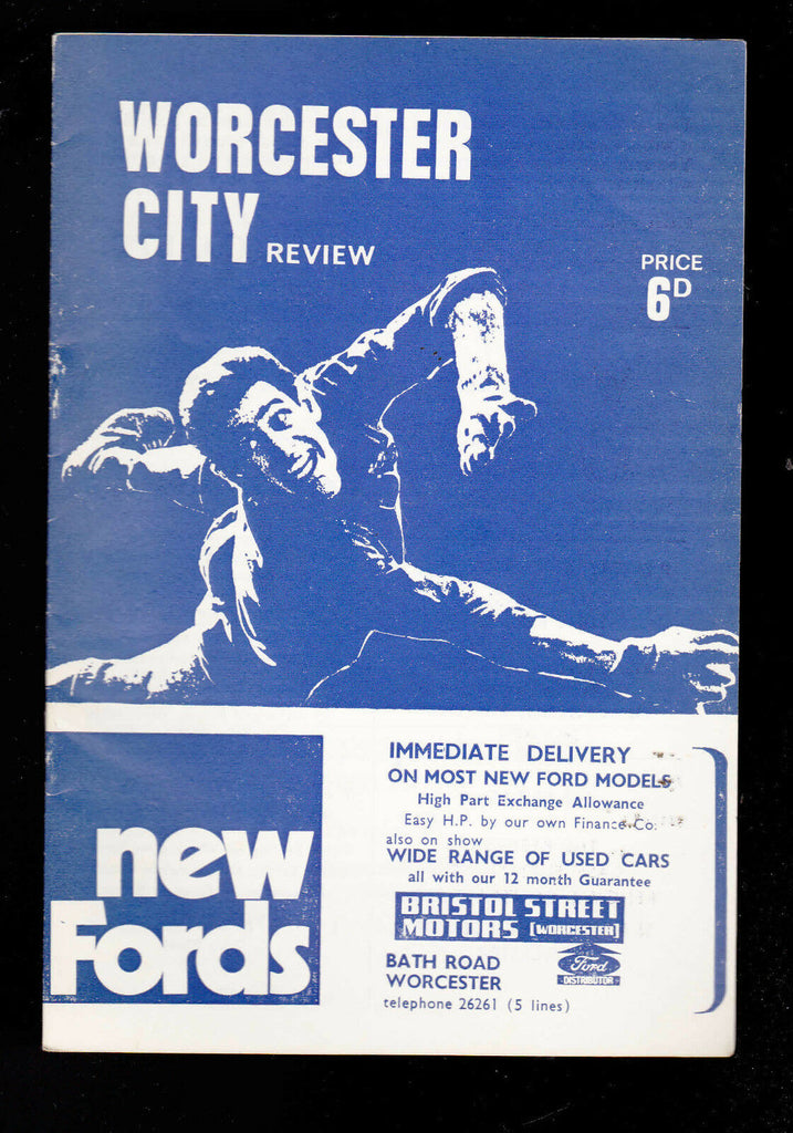Worcester City Review v King's Lynn Official Programme December  6 1969