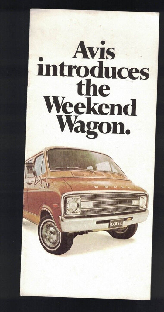 Avis Introduces the Weekend Wagon Brochure Dodge Sportsman Van 1970s