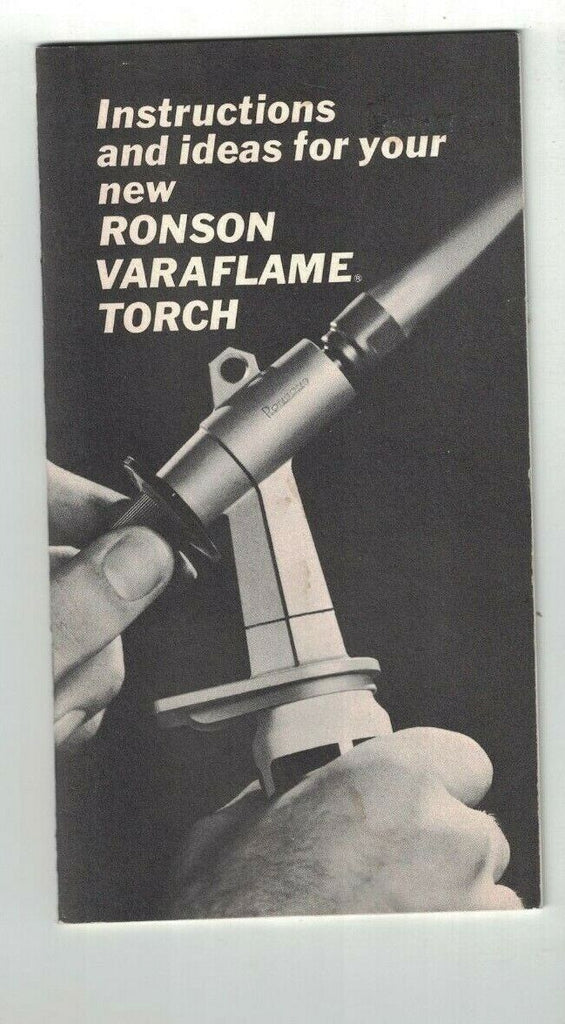 Instructions & Ideas for Your New Ronson Varaflame Torch 1964 Booklet