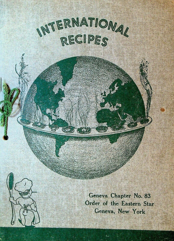International Recipes Book 1938 Geneva NY Order of the Eastern Star Chapter 83