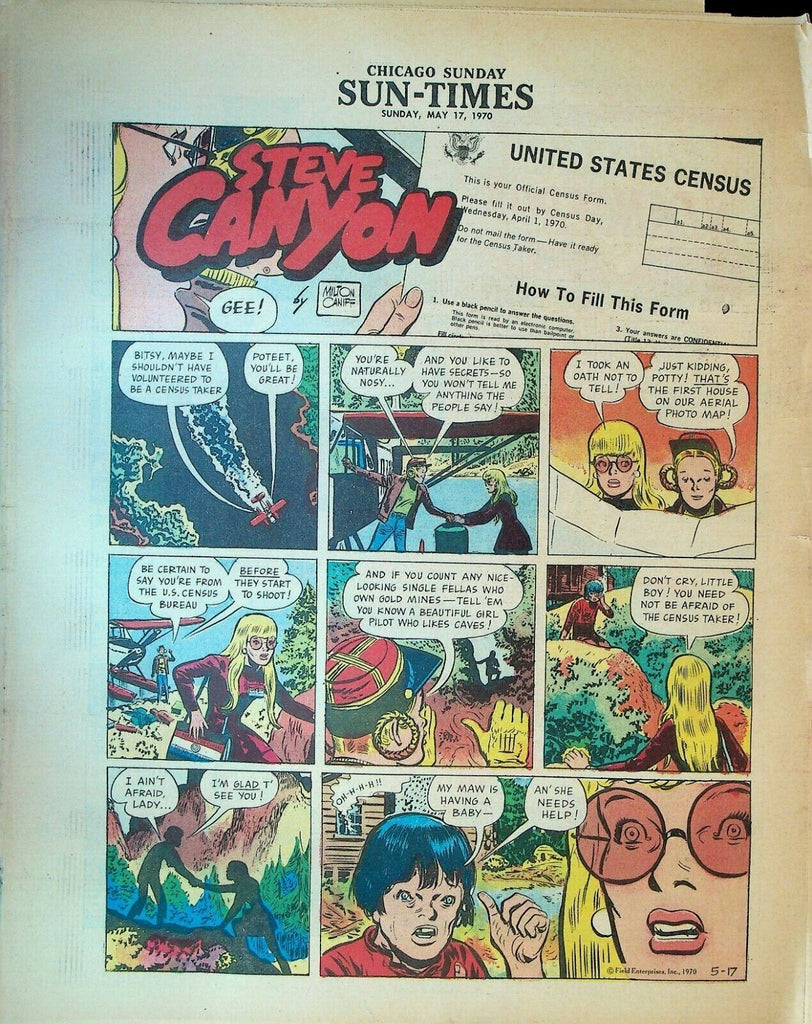 Chicago Sunday Sun-Times Comic Section May 17 1970 Steve Canyon Mary Worth