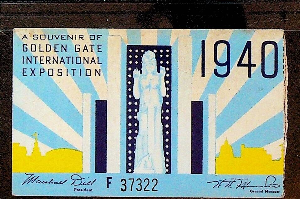 Golden Gate International Exposition 1940 Souvenir Pass