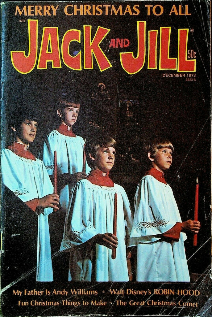 Jack & Jill Magazine December 1973 Walt Disney Robin Hood Andy Williams