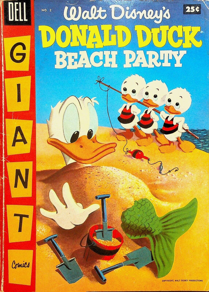 Donald Duck Beach Party 2 Dell Giant Comics 1955 Huey Dewey Louie