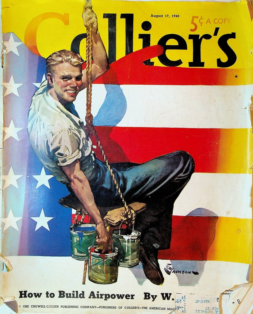 Collier's Magazine August 17 1940 Agatha Christie EM Jackson Flag Cover