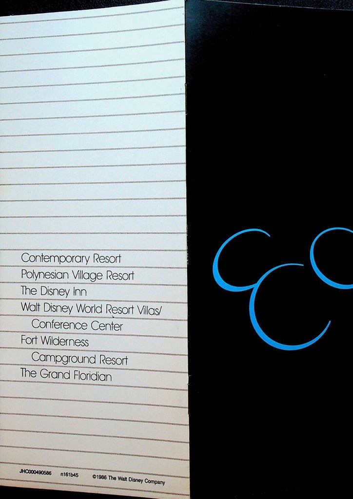 Walt Disney World Sales Booklet 1986 Positively Disney