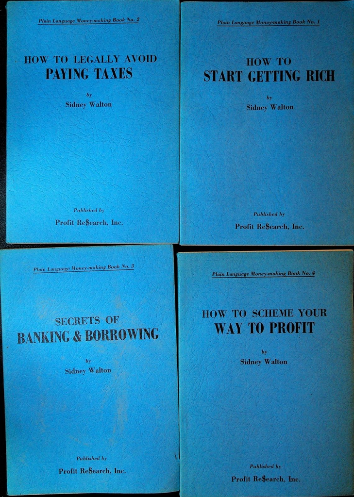 Plain Language Money Making Book Set of 7 Sidney Walton Profit Research 1960