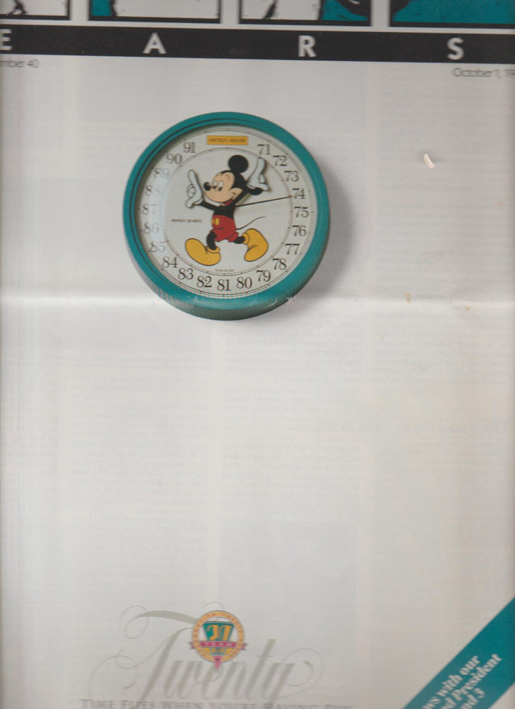 Walt Disney Eyes & Ears Cast Magazine October 1 1991 Mickey Mouse