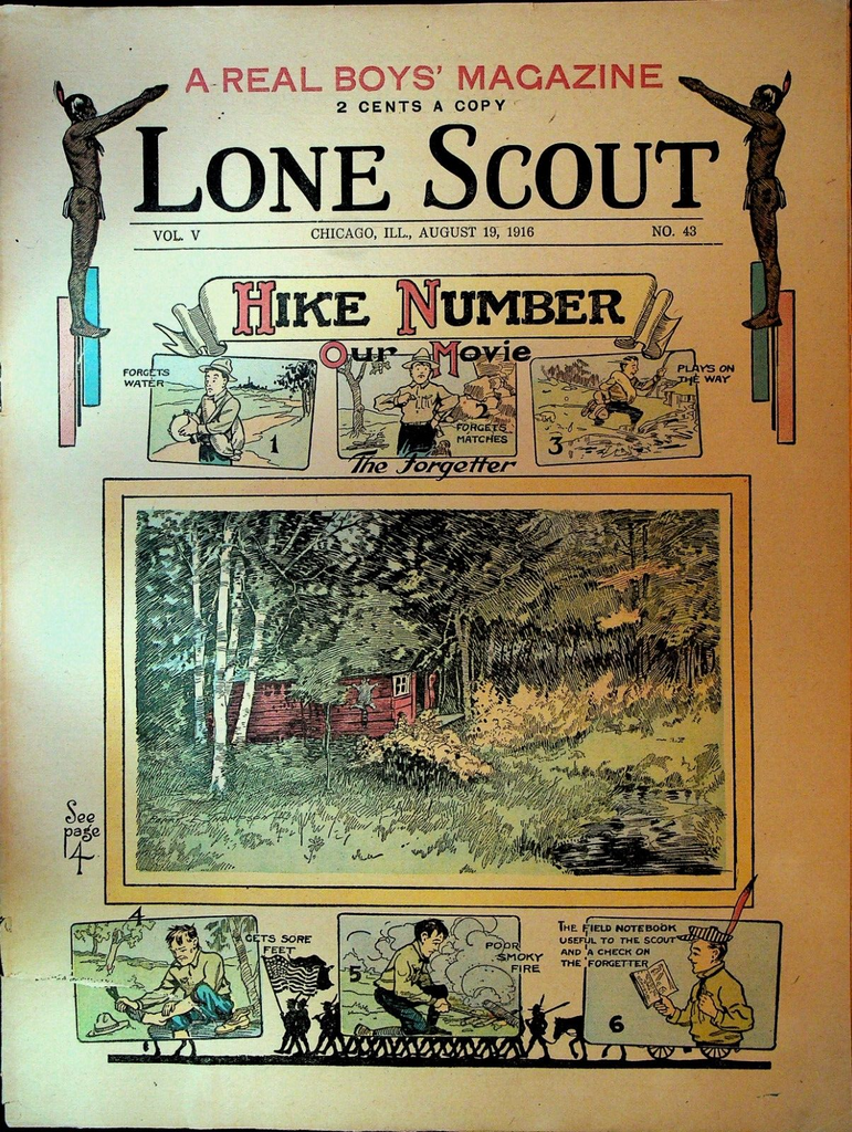 Lone Scout Magazine August 19 1916 Scouting Hiking
