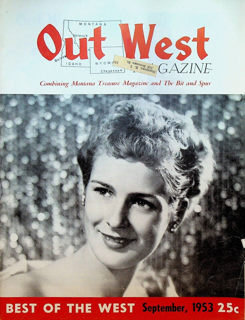 Out West Magazine September 1953 Patricia Joan Wilson Buffalo Bill Country