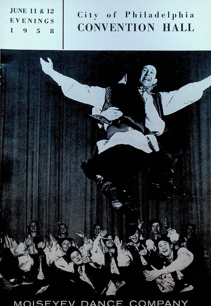 Moiseyev Dance Company Program June 11 12 1958 Philadelphia Tamara Zeifert