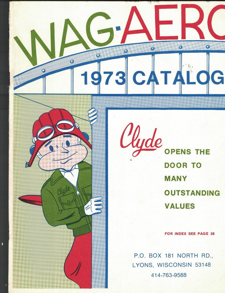 Wag Aero 1973 Catalog Lyons Wisconsin 60 pages Aviation Airplane Parts