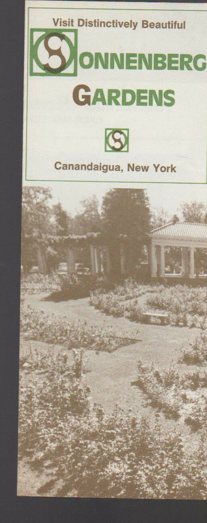 Visit Distinctively Beautiful Sonnenberg Gardens Canandaigua NY Brochure 1970s