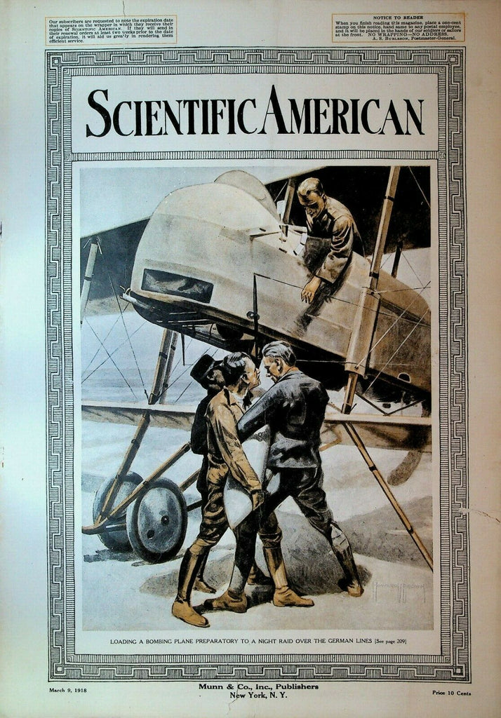 Scientific American March 9 1918 WWI Browning Guns Lucia Australia Railroad