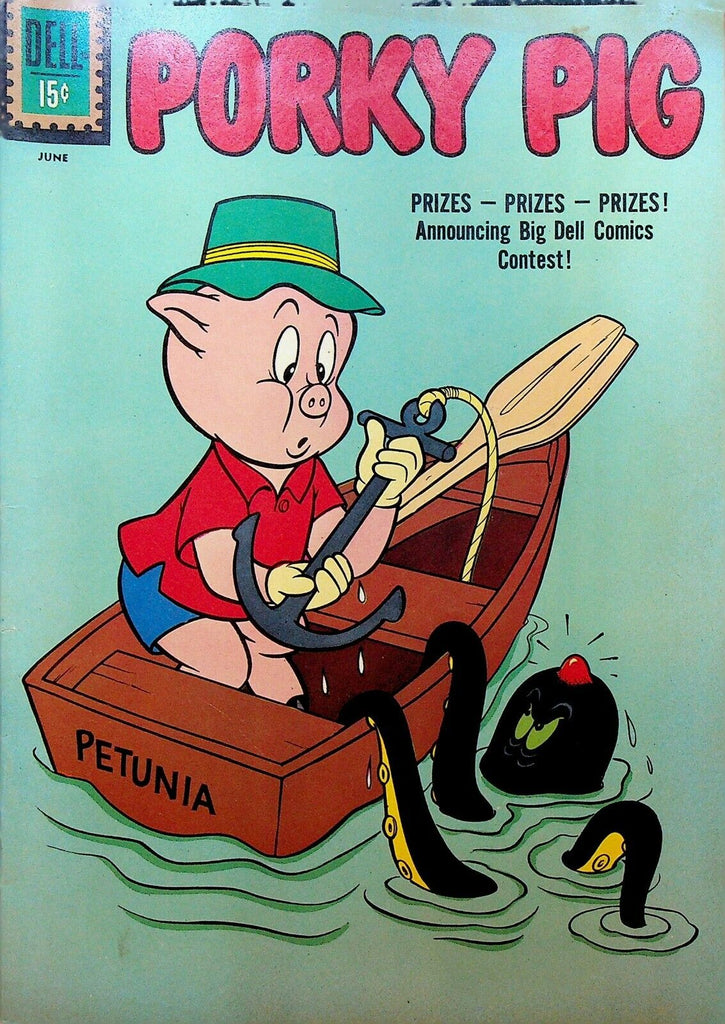 Porky Pig 76 Dell Comics 1961 Octopus Row Boat