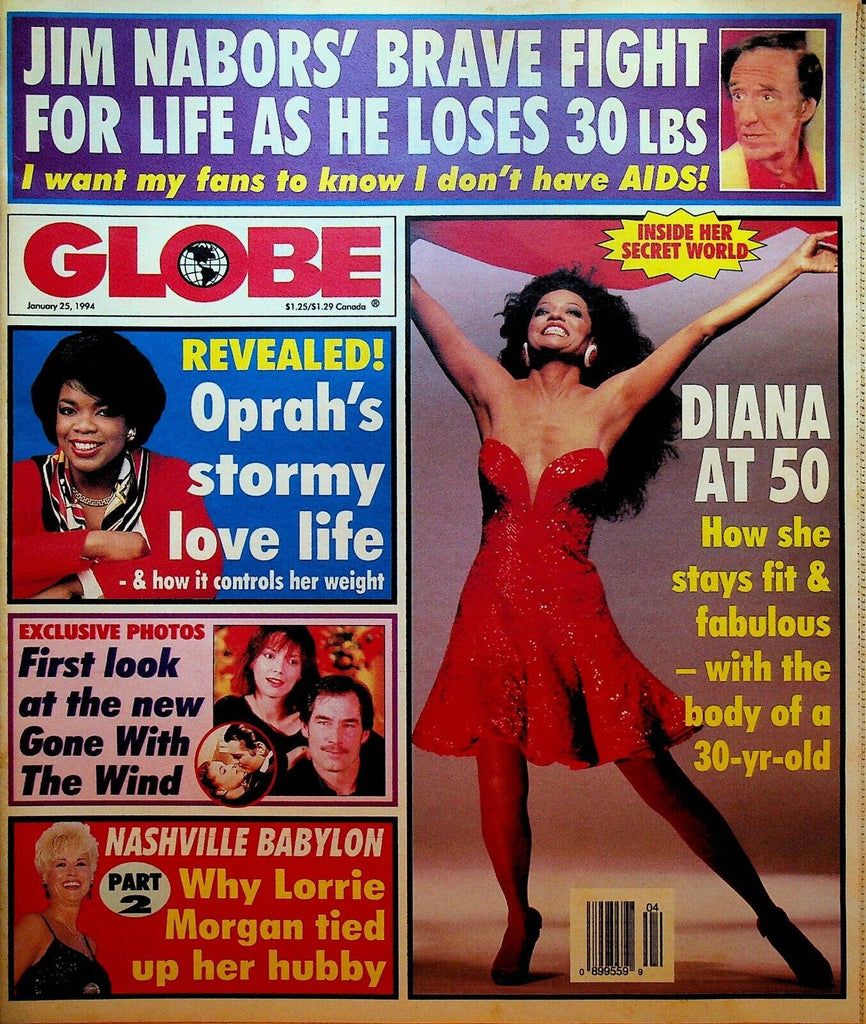 Globe January 25 1994 Oprah Winfrey Diana Ross Jim Nabors GWTW Lorrie Morgan